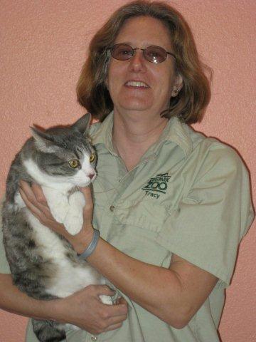Tracy with her cat